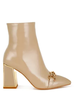 Metallic Chain Detail Boots By RUW