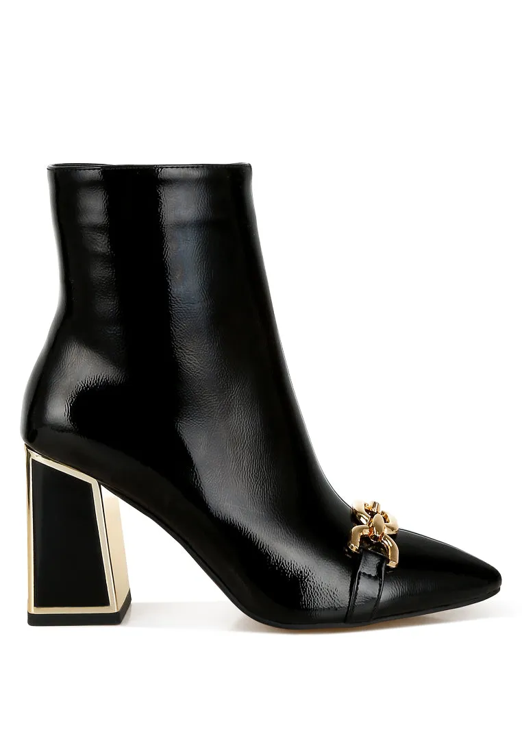 Metallic Chain Detail Boots By RUW