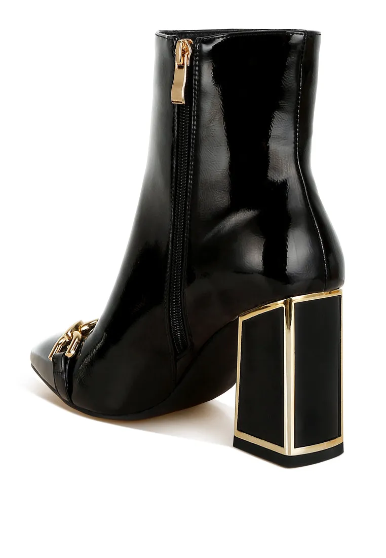 Metallic Chain Detail Boots By RUW