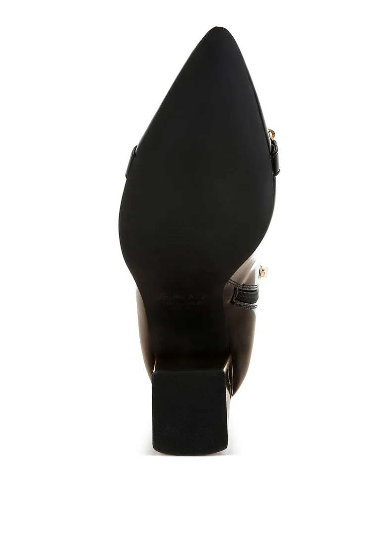 Metallic Chain Detail Boots By RUW