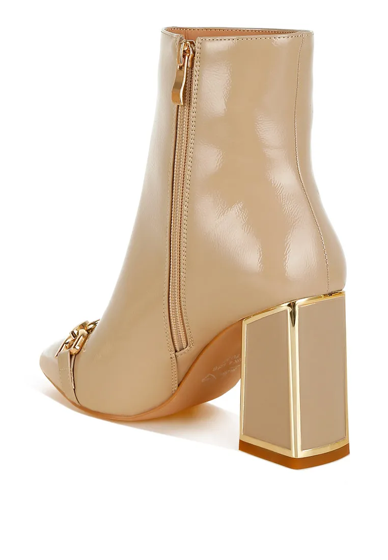 Metallic Chain Detail Boots By RUW