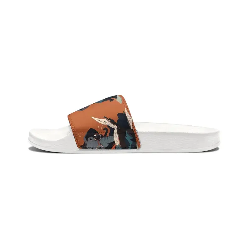 Monkey Approved Youth Pu Slide Sandals for Summer Fun
