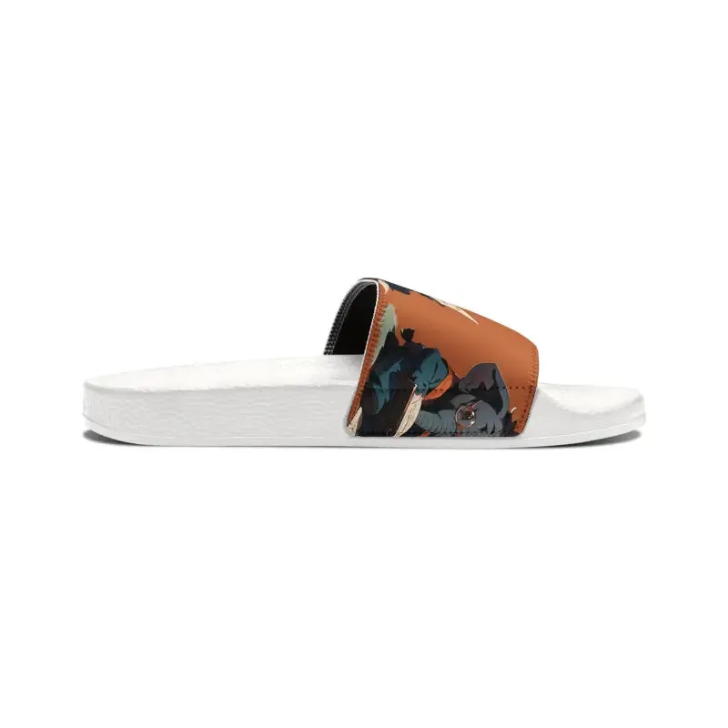 Monkey Approved Youth Pu Slide Sandals for Summer Fun