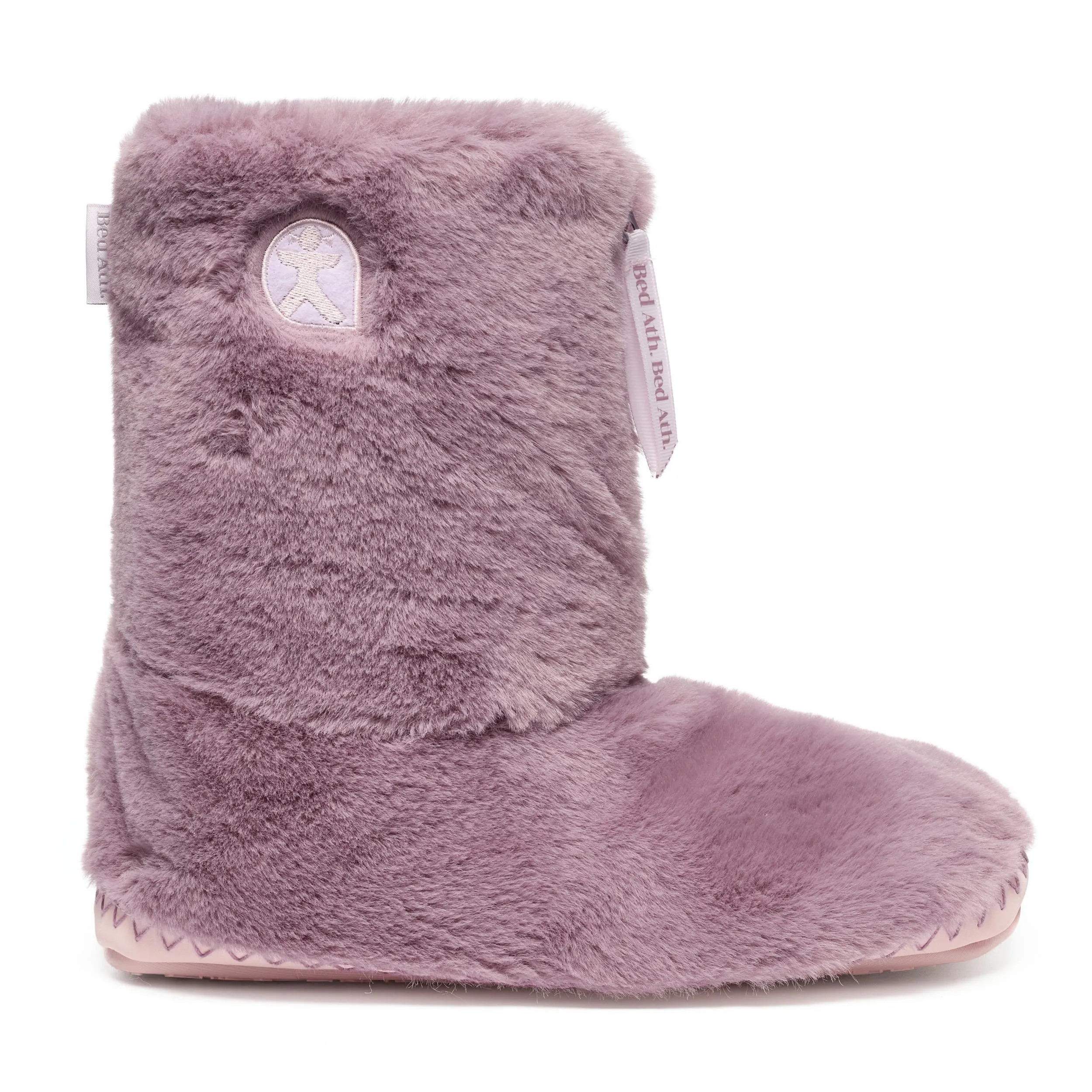Monroe - Faux Fur Slipper Boot - Aquarelle / Dusky Pink