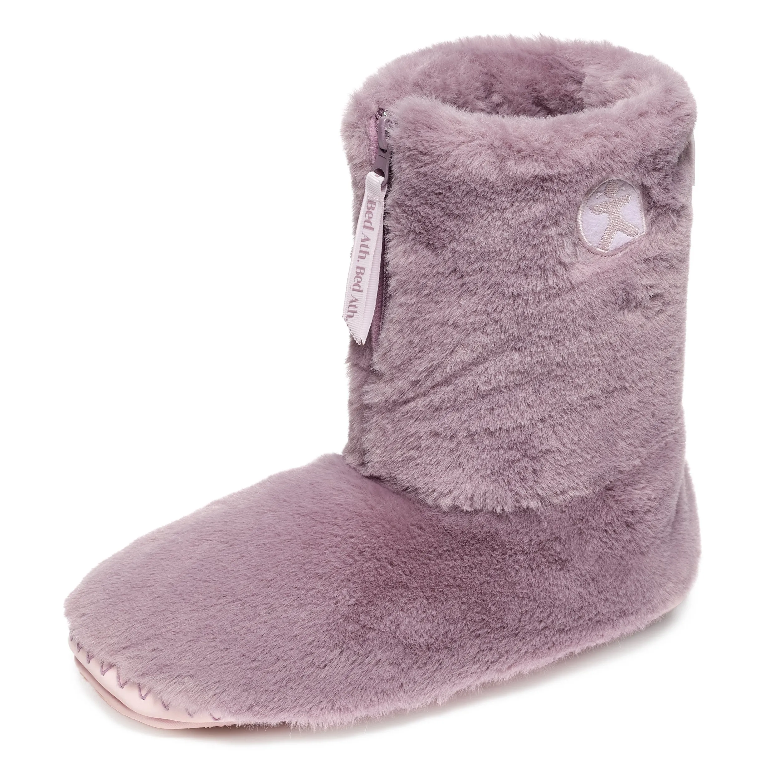 Monroe - Faux Fur Slipper Boot - Aquarelle / Dusky Pink