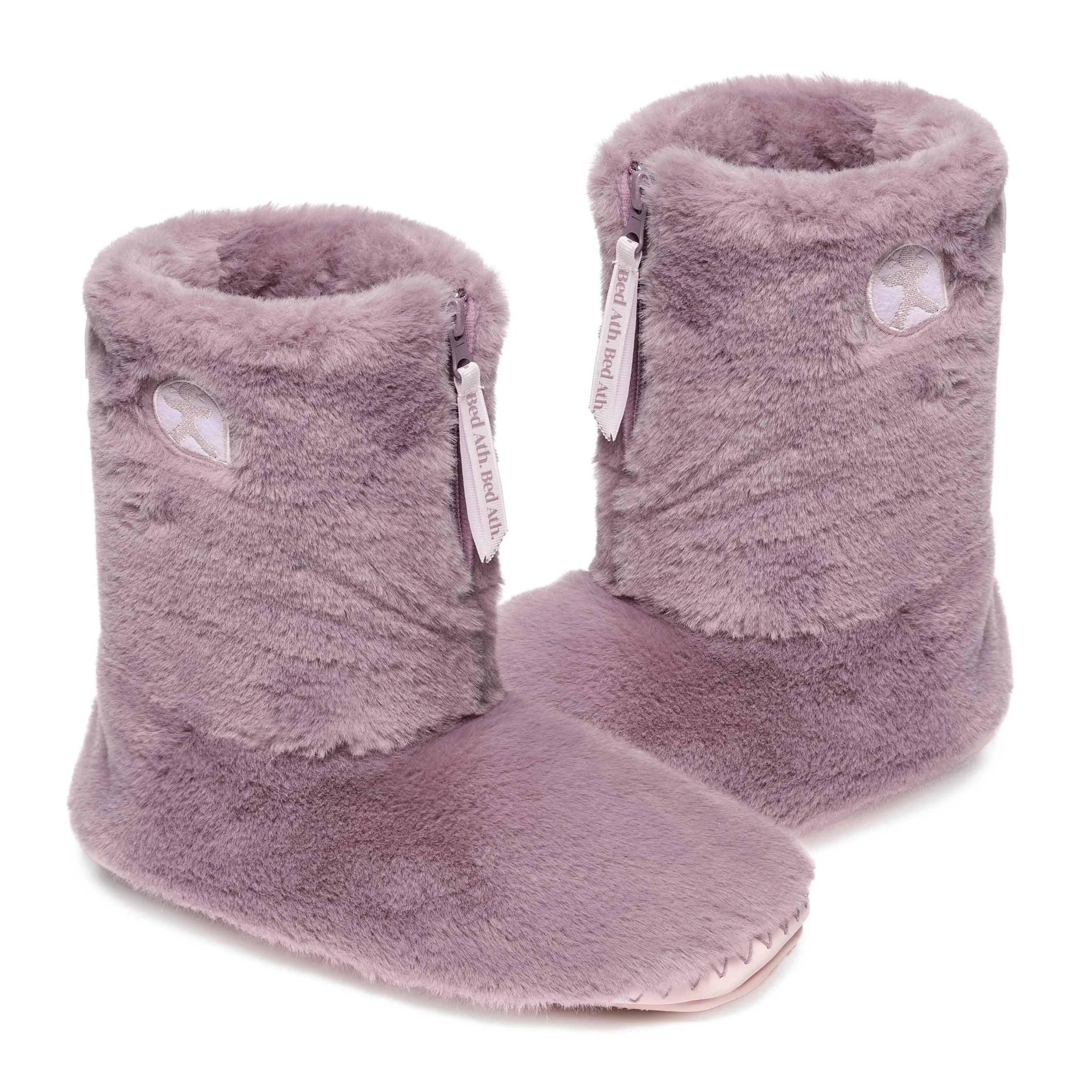 Monroe - Faux Fur Slipper Boot - Aquarelle / Dusky Pink