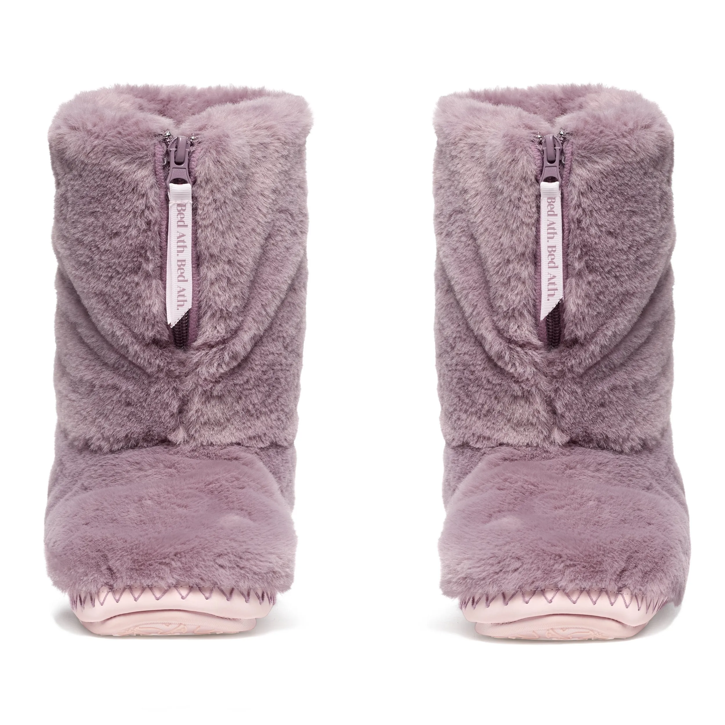 Monroe - Faux Fur Slipper Boot - Aquarelle / Dusky Pink