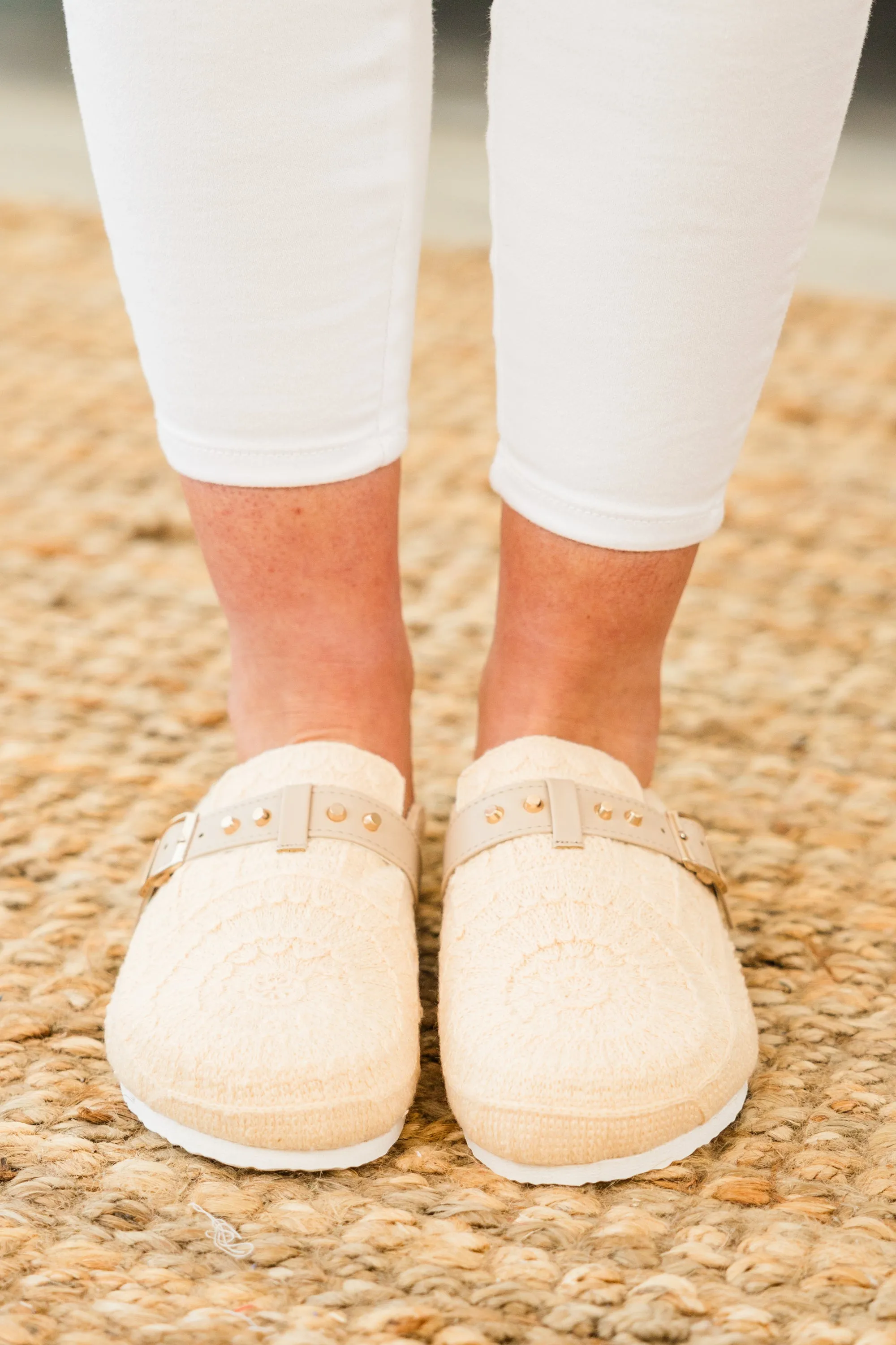 News To Me Sandals, Cream