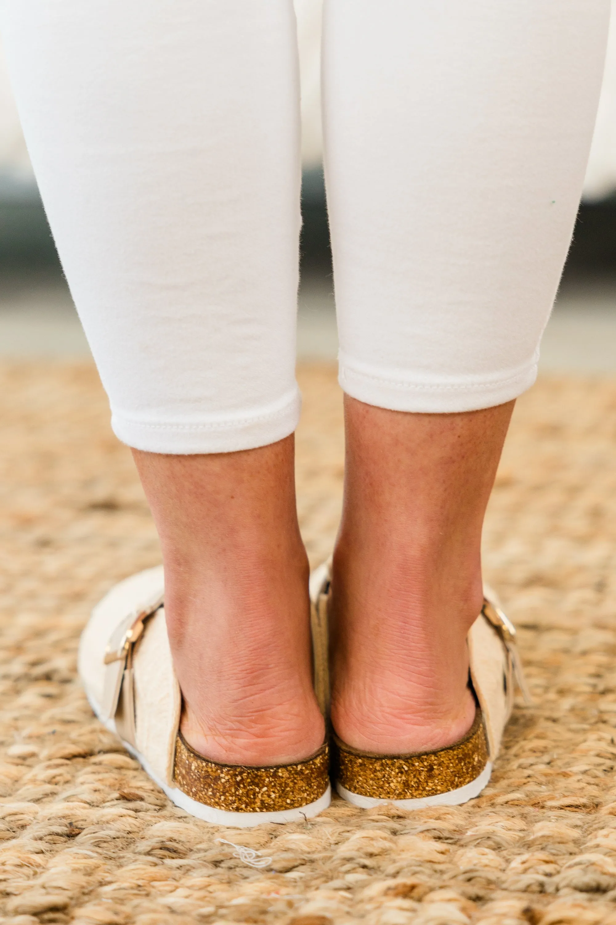 News To Me Sandals, Cream