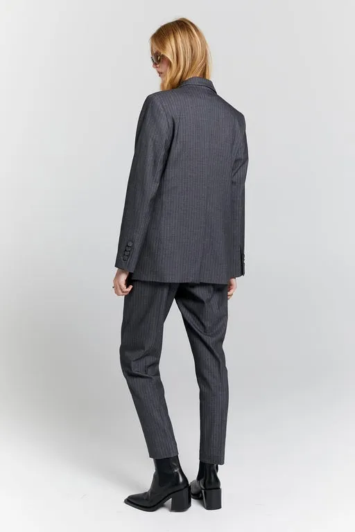 Nico Trousers Fine Pinstripe Charcoal