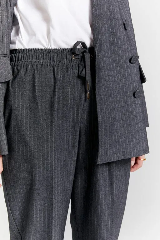 Nico Trousers Fine Pinstripe Charcoal