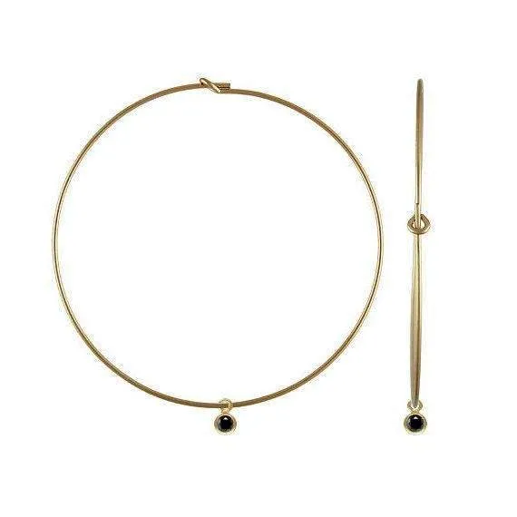 Onyx Big Hoop Earrings
