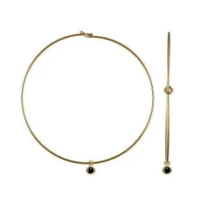Onyx Big Hoop Earrings