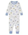 Pajama Set Snug Prt-Bear Talk in Multi Blue