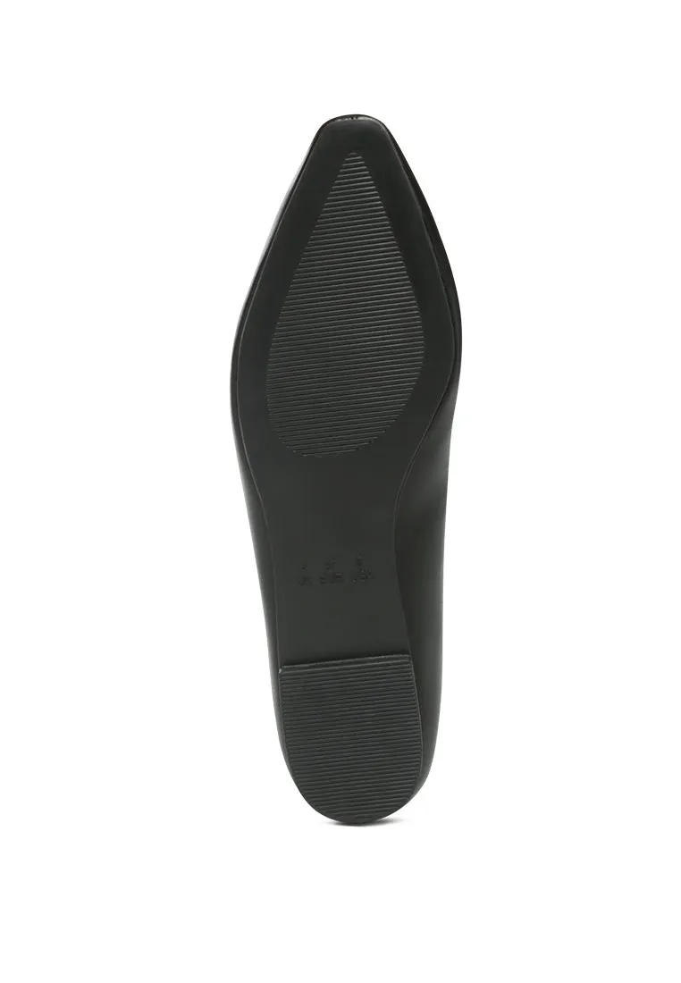 pointed toe ballerinas