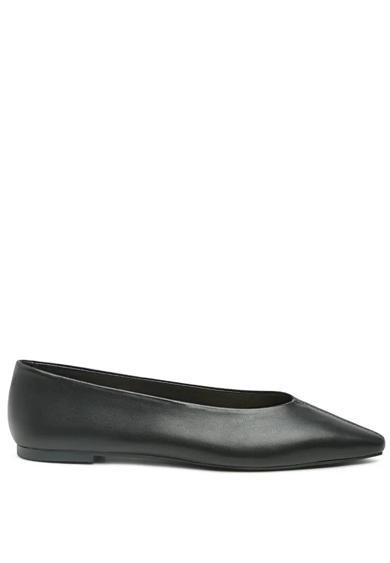 pointed toe ballerinas
