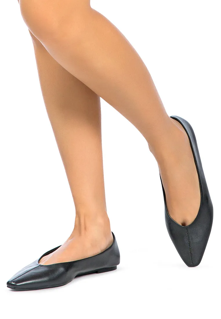 pointed toe ballerinas