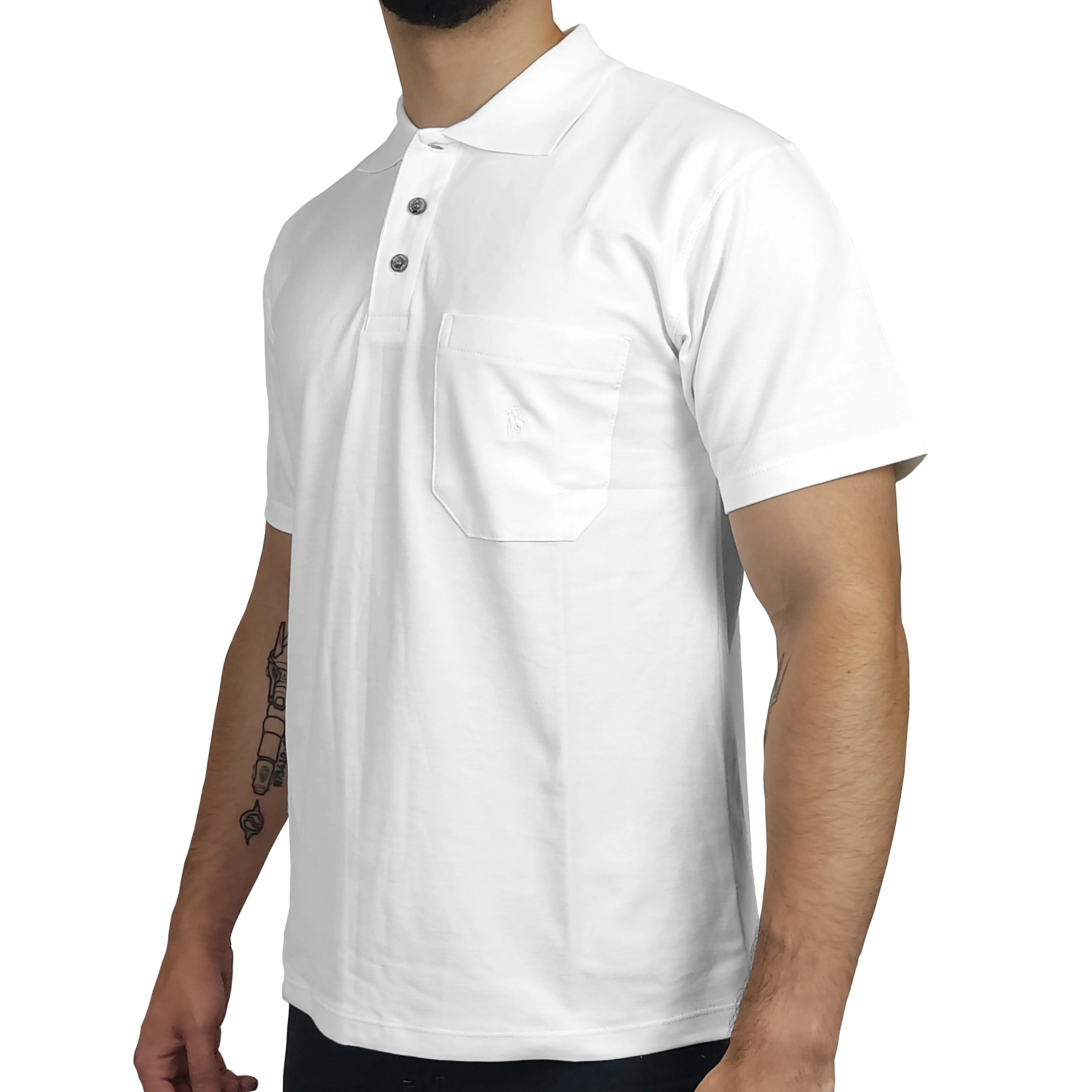 Polo Manga Corta Riff Urban Hombre Classic - Blanco