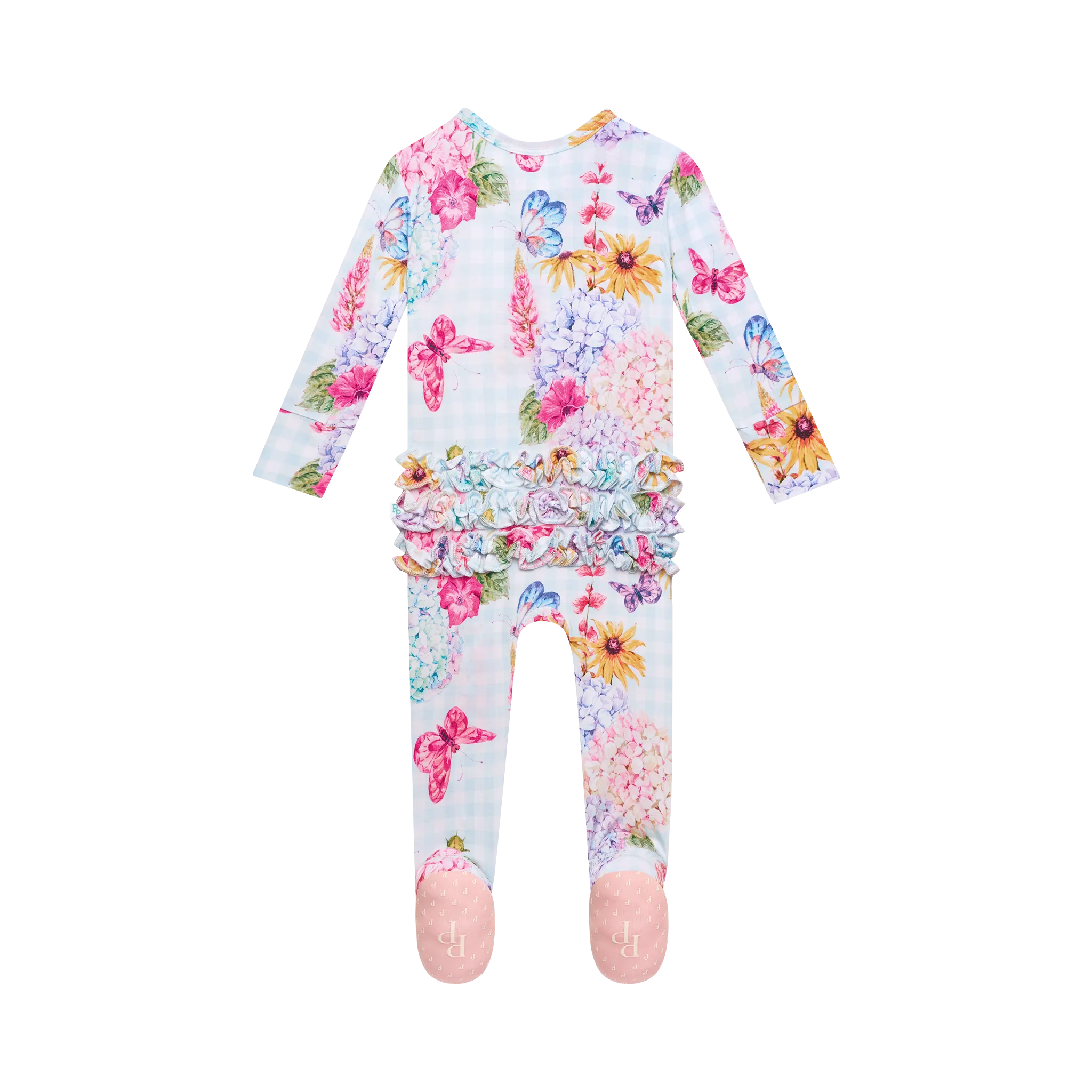 Posh Peanut Nicolette Ruffled Zippered Footie