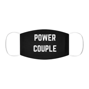 POWER COUPLE Black Unisex Snug-Fit Face Mask