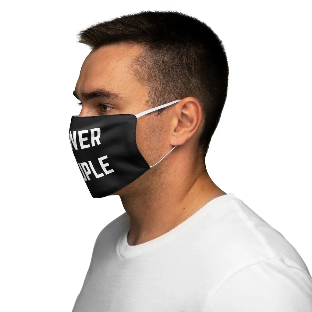 POWER COUPLE Black Unisex Snug-Fit Face Mask