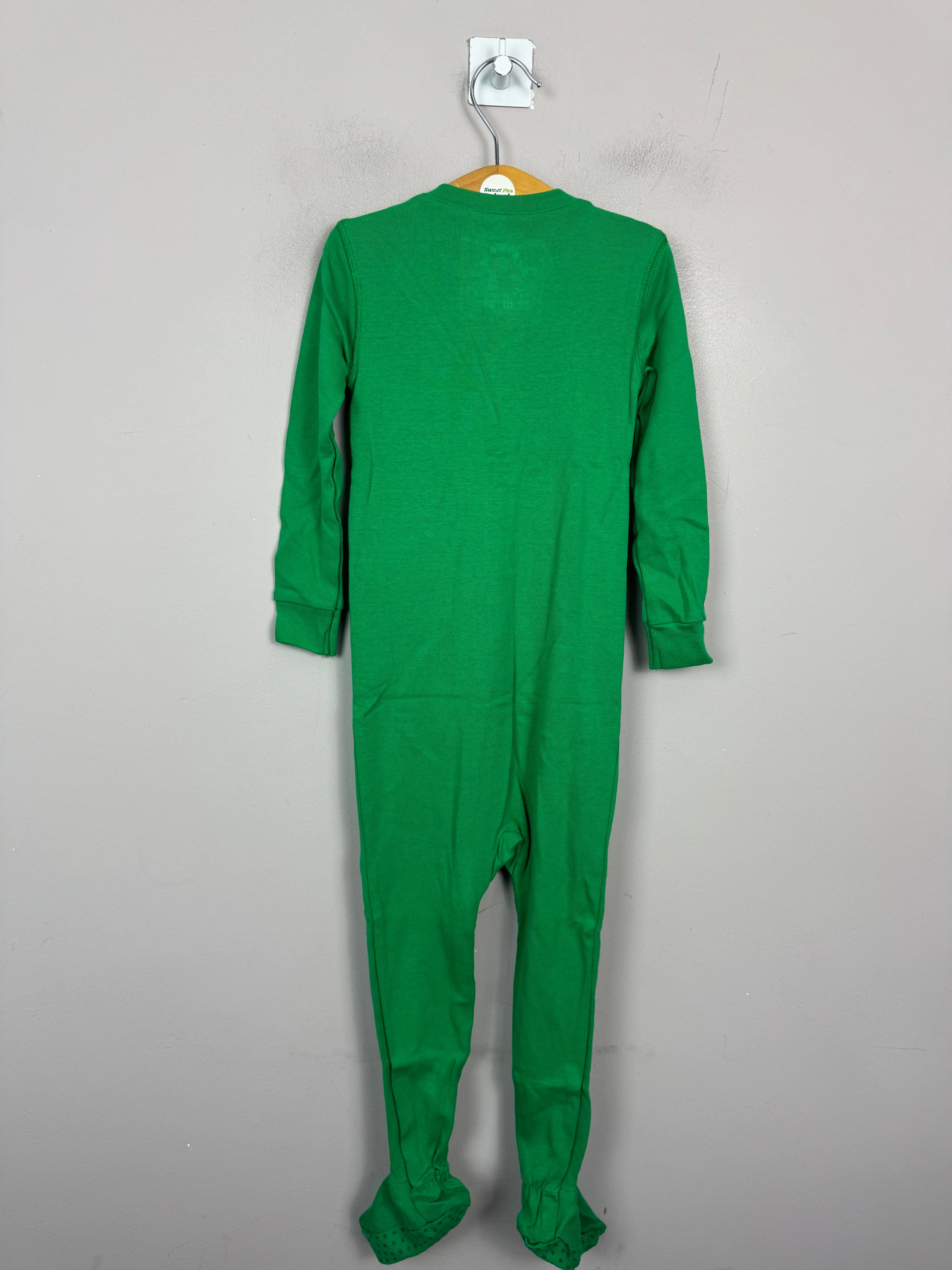 Primary Organic Sleepsuit - Plain dye, Grass Green (New) 6-9m, 18-24m
