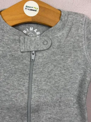 Primary Organic Sleepsuit - Plain dye Grey (New) Newborn, 0-3m
