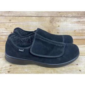 Propet Coleman Men's Slipper Black Suede Size 10 1/2 M (D)  MXA003M