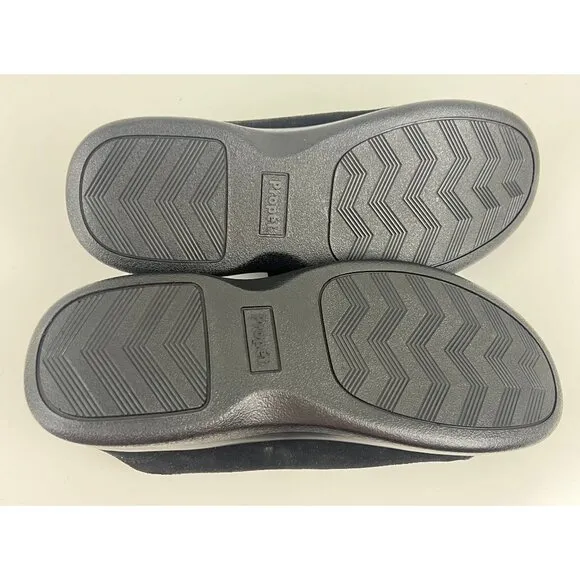 Propet Coleman Men's Slipper Black Suede Size 10 1/2 M (D)  MXA003M