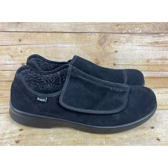 Propet Coleman Men's Slipper Black Suede Size 10 1/2 M (D)  MXA003M