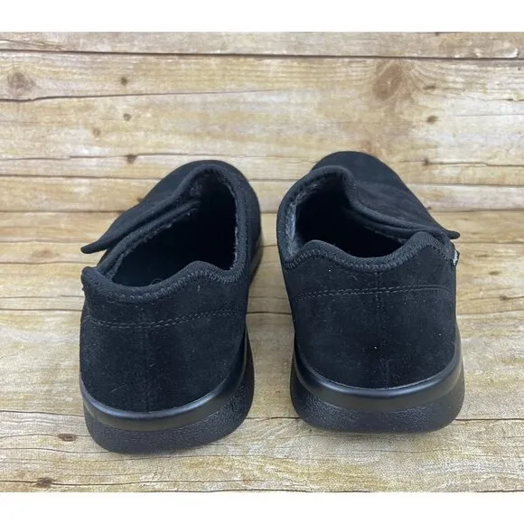 Propet Coleman Men's Slipper Black Suede Size 10 1/2 M (D)  MXA003M