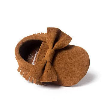PU Suede Leather born Baby Boy Girl Baby Moccasins Soft Moccs Shoes Bebe Fringe Soft Soled Non-slip Footwear Crib Shoe