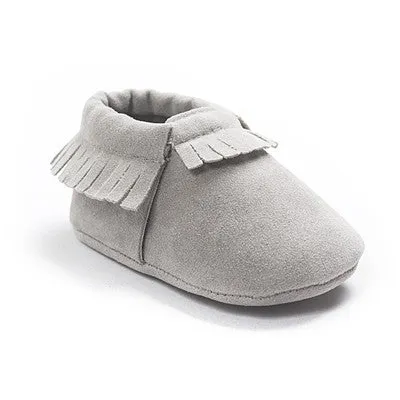 PU Suede Leather born Baby Boy Girl Baby Moccasins Soft Moccs Shoes Bebe Fringe Soft Soled Non-slip Footwear Crib Shoe