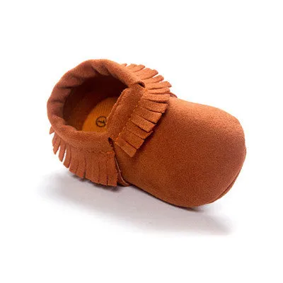 PU Suede Leather born Baby Boy Girl Baby Moccasins Soft Moccs Shoes Bebe Fringe Soft Soled Non-slip Footwear Crib Shoe