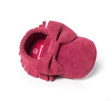 PU Suede Leather born Baby Boy Girl Baby Moccasins Soft Moccs Shoes Bebe Fringe Soft Soled Non-slip Footwear Crib Shoe