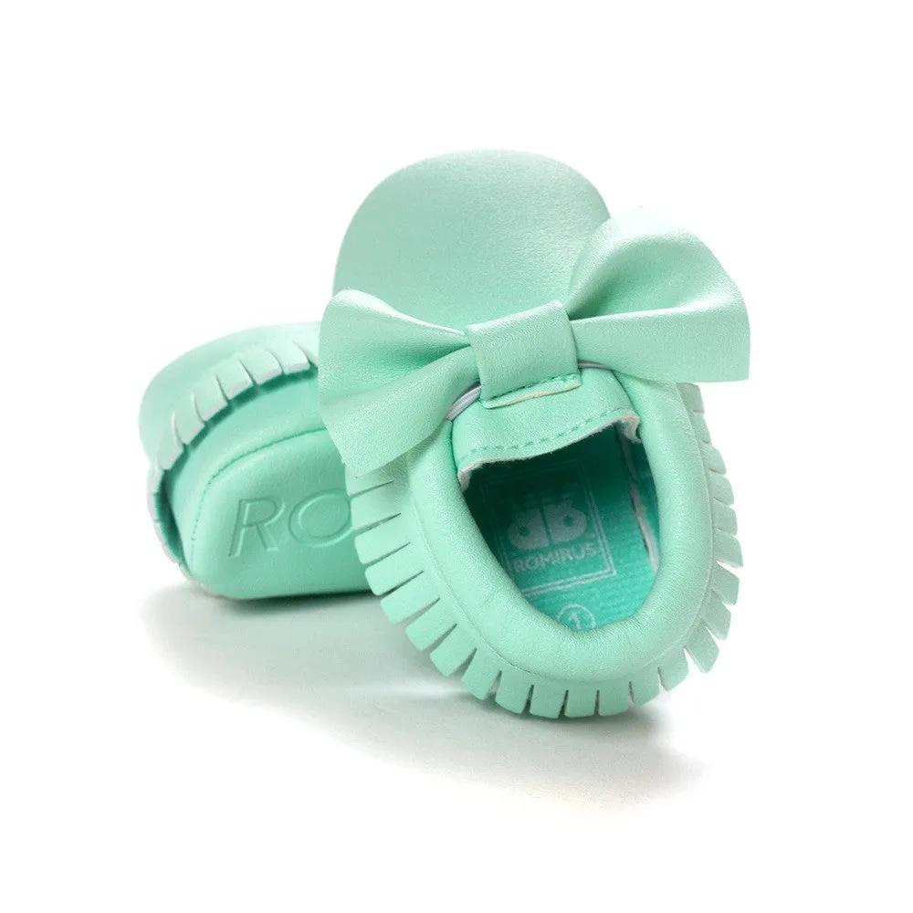 PU Suede Leather born Baby Boy Girl Baby Moccasins Soft Moccs Shoes Bebe Fringe Soft Soled Non-slip Footwear Crib Shoe