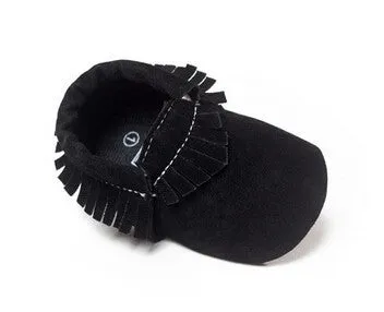 PU Suede Leather born Baby Boy Girl Baby Moccasins Soft Moccs Shoes Bebe Fringe Soft Soled Non-slip Footwear Crib Shoe