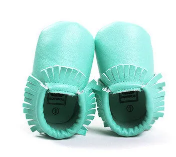 PU Suede Leather born Baby Boy Girl Baby Moccasins Soft Moccs Shoes Bebe Fringe Soft Soled Non-slip Footwear Crib Shoe