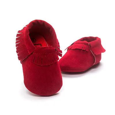 PU Suede Leather born Baby Boy Girl Baby Moccasins Soft Moccs Shoes Bebe Fringe Soft Soled Non-slip Footwear Crib Shoe