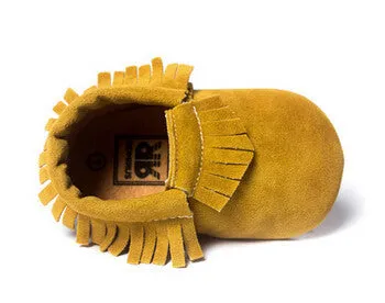 PU Suede Leather born Baby Boy Girl Baby Moccasins Soft Moccs Shoes Bebe Fringe Soft Soled Non-slip Footwear Crib Shoe