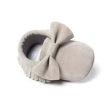 PU Suede Leather born Baby Boy Girl Baby Moccasins Soft Moccs Shoes Bebe Fringe Soft Soled Non-slip Footwear Crib Shoe