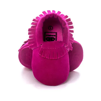 PU Suede Leather born Baby Boy Girl Baby Moccasins Soft Moccs Shoes Bebe Fringe Soft Soled Non-slip Footwear Crib Shoe