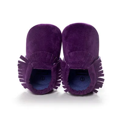 PU Suede Leather born Baby Boy Girl Baby Moccasins Soft Moccs Shoes Bebe Fringe Soft Soled Non-slip Footwear Crib Shoe