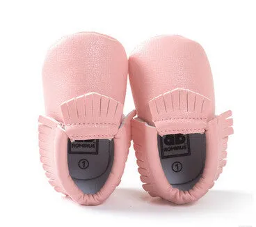 PU Suede Leather born Baby Boy Girl Baby Moccasins Soft Moccs Shoes Bebe Fringe Soft Soled Non-slip Footwear Crib Shoe
