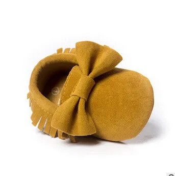 PU Suede Leather born Baby Boy Girl Baby Moccasins Soft Moccs Shoes Bebe Fringe Soft Soled Non-slip Footwear Crib Shoe