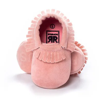 PU Suede Leather born Baby Boy Girl Baby Moccasins Soft Moccs Shoes Bebe Fringe Soft Soled Non-slip Footwear Crib Shoe