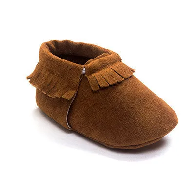 PU Suede Leather born Baby Boy Girl Baby Moccasins Soft Moccs Shoes Bebe Fringe Soft Soled Non-slip Footwear Crib Shoe