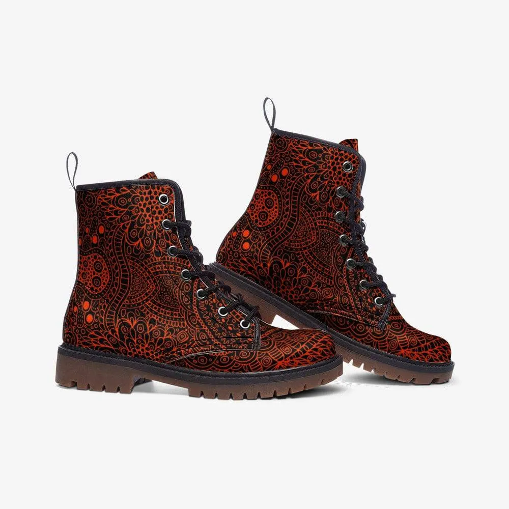 Red Earth Combat Boots