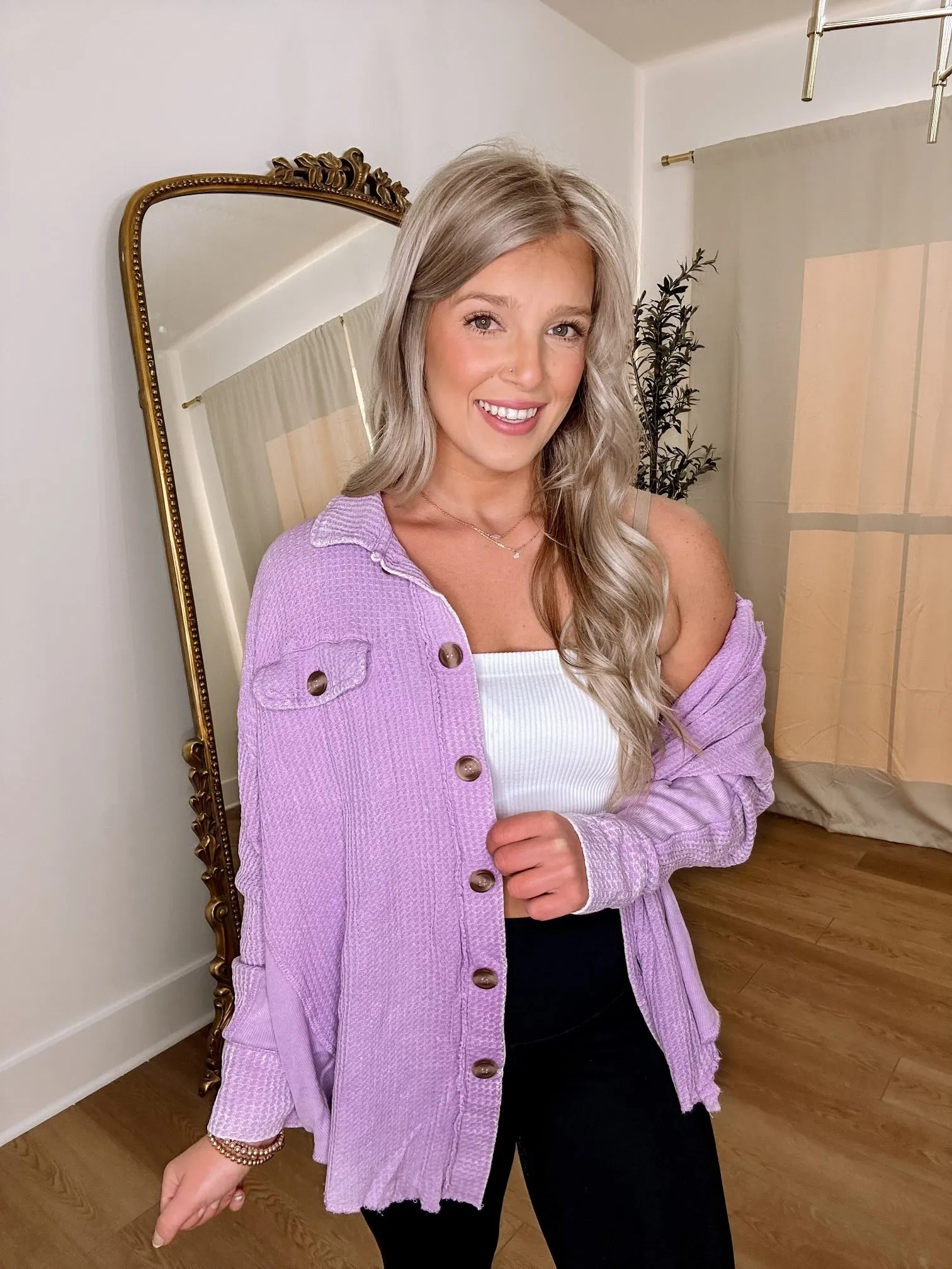 Remind Me Later Waffle Jacket