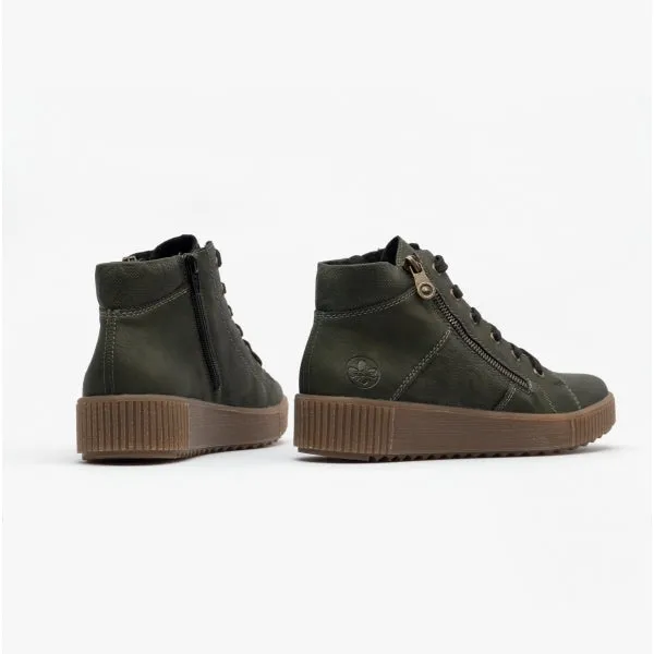 Rieker M6434-54 Womens Ankle Boots Forest